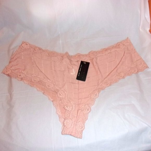 Youmita Nude Jacquard Print 40DD Bra/2X Hipster Set NWT - Picture 12 of 14